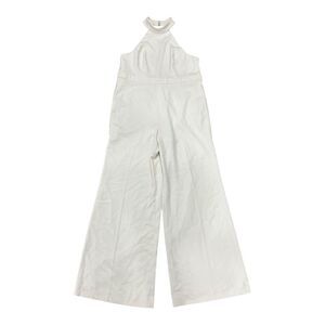 Jay Godfrey Off White Wide Leg Halter Mock Neck Manila Jumpsuit 12